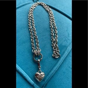 Juicy Couture long chain necklace with heart pendant
